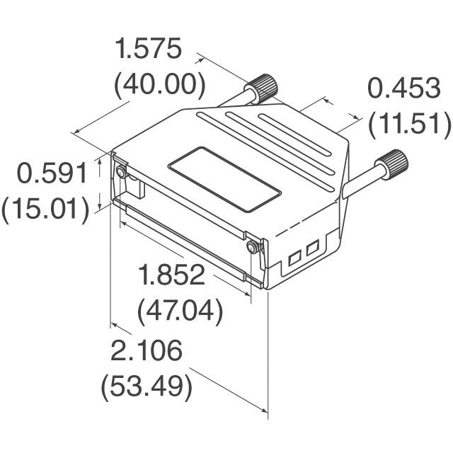 972-025-01SR031 NorComp Inc.  Capots de connecteurs D-Sub en forme de D